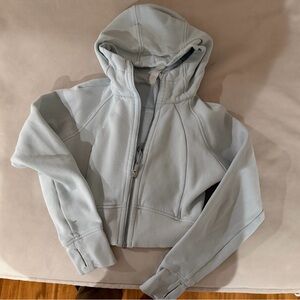 Lulu Lemon Ice blue Zip up scuba Hoodie